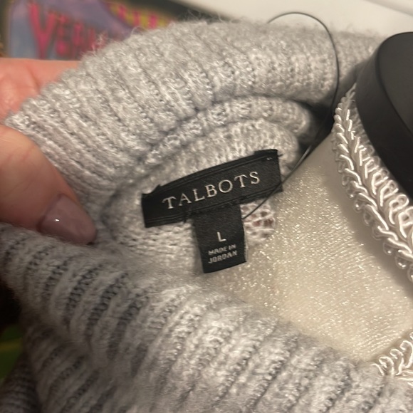 Talbots striped turtleneck sweater - Picture 7 of 8